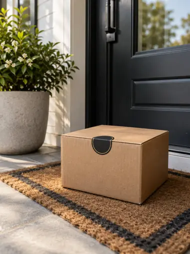 At their door